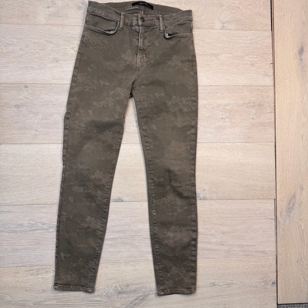 J Brand Cropped Skinny Olive Camo Skinny Jeans
